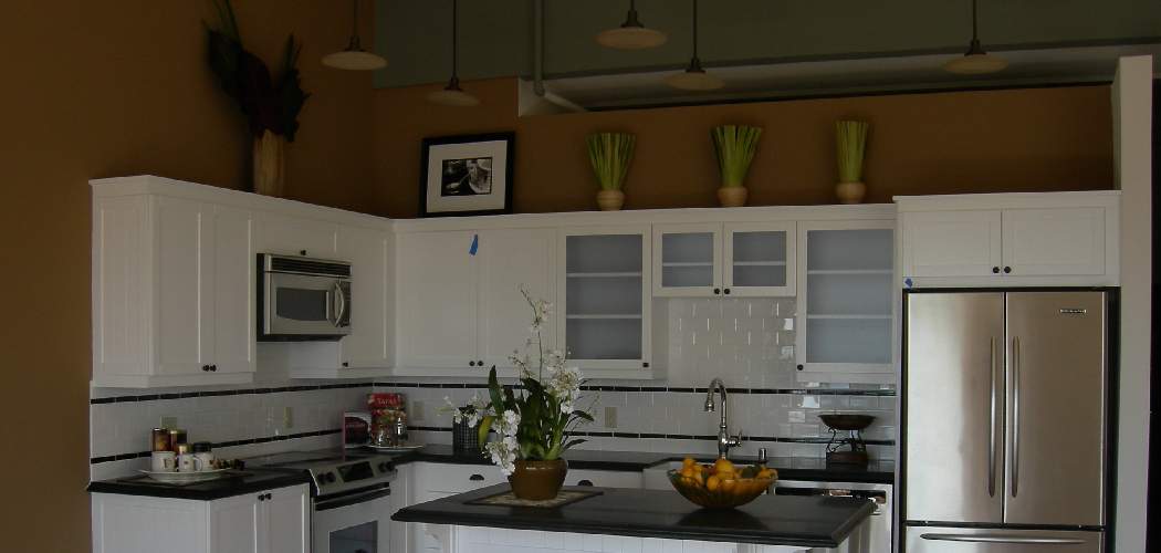 How to Fill Space above Kitchen Cabinets