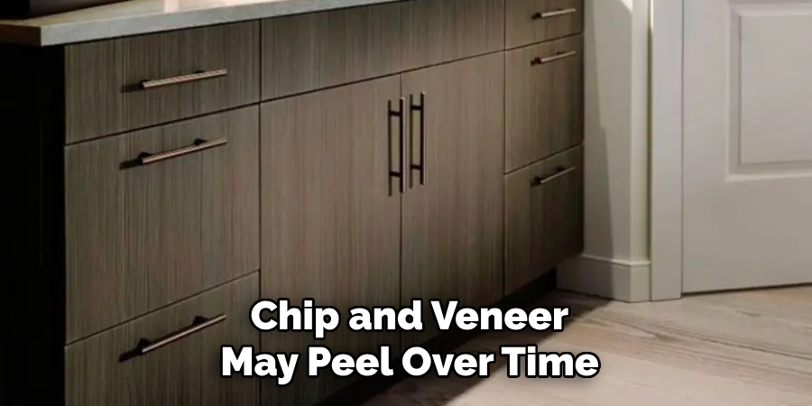 Chip and Veneer May Peel Over Time