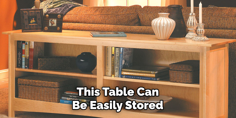 This Table Can Be Easily Stored