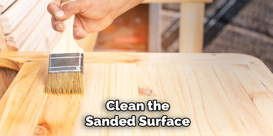 Clean the Sanded Surface