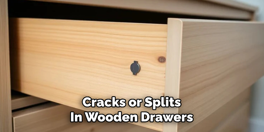 Cracks or Splits
In Wooden Drawers