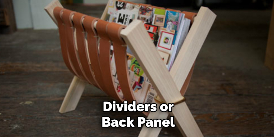Dividers or Back Panel