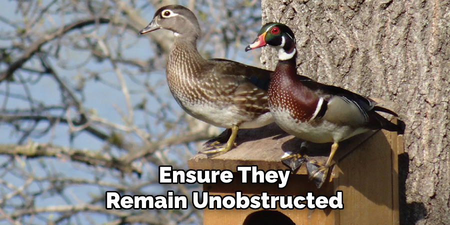Ensure They
Remain Unobstructed