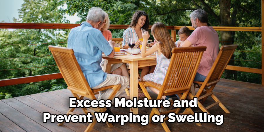 Excess Moisture and
Prevent Warping or Swelling